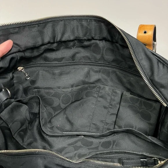 Coach 5173 Nylon Large Black Tote Bag - Picture 11 of 13